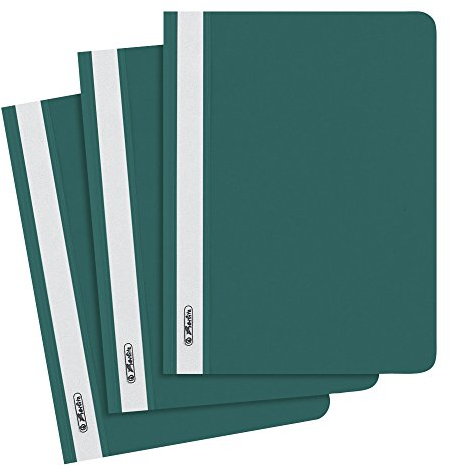 Herlitz Schnellhefter A5, Kunststoff, dunkelgrün, 10 Stück