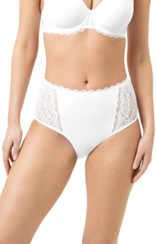 Mey Damen Taillenslip mit Spitze Serie Amorous | Taillensitz, Flacher Bund, Seiten mit Spitze verziert, Baumwolleinsatz, Grafische Spitze, Gr. 38-48