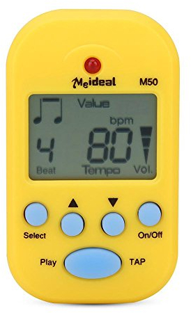 Mini Metronom, Clip-On Digital Beat Tempo Metronom für Klavier, Violine, Gitarre(Gelb)