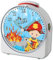CreaDesign, WU-71-1139, Feuerwehrmann, analog Kinderwecker weiß, Funkwecker mit Sweep-Uhrwerk und fluoreszierenden Zeiger und Licht, personlisiert mit Namen, 10,2 x 4,6 x 11 cm