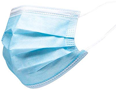 BigBig Home 100 Stücke Weich Disposable Mundschutz Maske 3-Lagig Masken Staubdicht Einwegesschutzmasken Atemmasken mit Ohrringe, Blau