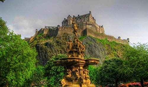 Diamond Painting Edinburgh Castle Schottland Diamantkunst