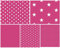 babrause® Stoffpaket Baumwolle 5x(0,5x1,5m) Öko Tex - Patchworkstoffe (pink)