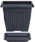 Pot de fleurs carré avec soucoupe - Structure en terre cuite - Anthracite - 30 x 30 x 25 cm