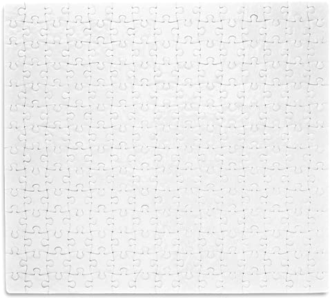 Weißes Blanko-Puzzle selbst gestalten und bemalen - Leeres Puzzle mit 210 Teilen, 30 x 27 cm - Glänzende Oberfläche mit Glitzerpartikeln