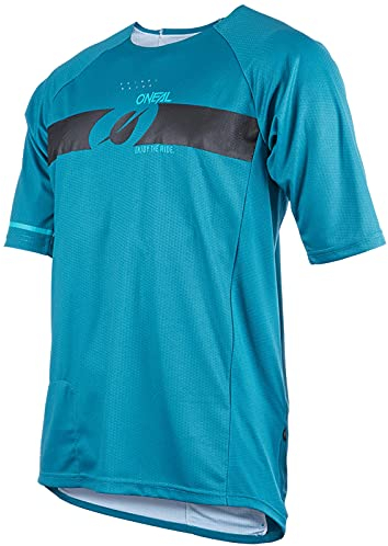 O'NEAL | Mountainbike-Trikot | MTB Mountainbike DH Downhill FR Freeride | Atmungsaktives Material, Flache Nähte für mehr Komfort | Pin it Jersey V.22 | Erwachsene | Petrol Blau | Größe L