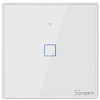 Sonoff T1UK1C-TX - Interruttore a parete intelligente Wi-Fi a 1 banda con timer di controllo app/touch