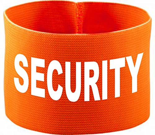 Kleiner Fratz gummielastische Armbinde 10 cm personalisiert mit Security (Farbe Neonorange) (Gr. 3XL - 33 cm)