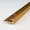 PROVISTON | Einschubprofil | Aluminium eloxiert | Goldfarbig | Breite 10 mm | Höhe 8.5 mm | Länge 1000 mm | Gebohrt | Abschlussprofil | Einfassprofil | Abschlussleiste | Bodenprofil | 1 Stück
