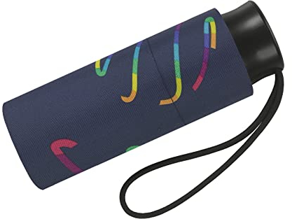 Damen Taschenschirm Ultra Mini Rainbow Swirls - blau