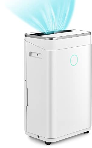 RELAX4LIFE Déshumidificateur d’Air Électrique 25L/Jour pour 50㎡ Réservoir 6,5L, Fonction Sèche Linge Ventilation à 2 Vitesses Mode Nuit pour Salon Bureau Vestiaire(25L - 50㎡)