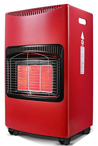 HYQNG Propane Radiant heater, 4200W Portable Gas Cabinet Heater with Wheels Mobile, Warm Area up to 600 sq. ft, Cabinet Butane Gas Heater with 3 Heat Settings,Natural gas or liquefied gas Optional