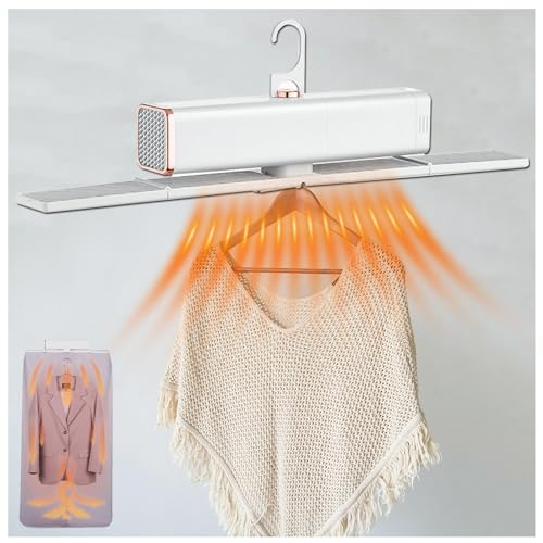 Mini Secadora, con Cubierta,400 W, 7 Ajustes De Calor Programados,hasta 5 Kg Secadora De Ropa Portátil con Calefacción, para Apartamentos RV Travel, Dormitorios,White
