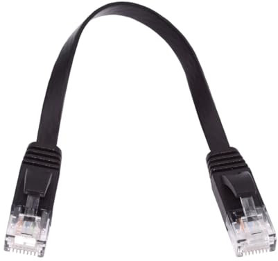 cablecc Cable de red Cat 6 RJ45 UTP, cable Ethernet plano ultra delgado, cable de conexión trenzado para enrutador portátil de 20 cm