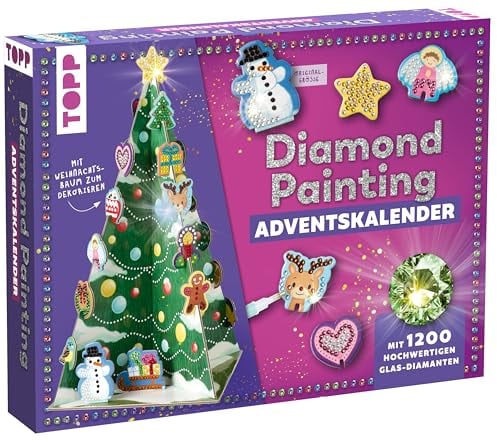 Weihnachtszauber - Der Diamond-Painting-Adventskalender. Mit Material und Werkzeug für 24 Baumanhänger