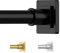 UIOSANRT Tringle à rideau de douche réglable de 78,7 à 200,7 cm, antirouille et à ressort sans perçage, tringle à rideau de douche noire pour salle de bain