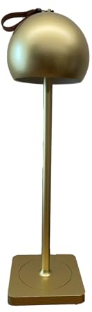 DILUMEN Dimmbare LED Akku Tischlampen,Restaurant Tischlampen Neutralweiß 4000K,Tischlampe Kabellos,Wiederaufladbar USB-C,Kabellose Tischlampe Aluminium Metallmaterial, Für Innen und Aussen(Gold)