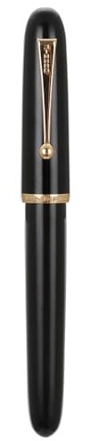 Jinhao 9016 Füllfederhalter Medium Heartbeat Point, Dadao Serie Schwarzes Acryl mit großem Konverter zum Schreiben