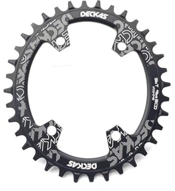 Platos para Bicicletas Plato de Bicicleta de montaña 96bcd BCD 96 Redondo Ovalado 32/34/36/38T Piezas de Placa de Corona Plato Ovalado 32 MTB (Tamaño : 34T, Color : 96BCD Oval Black)