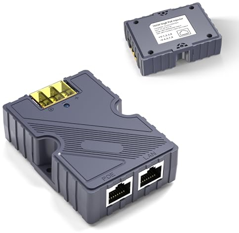 Dishy V2 auf RJ45-Adapter, GigE PoE-Injektor 150 W, Dishy V2 auf PoE-Injektor, ESD-Schutz mit Hochgeschwindigkeitsnetzwerk für Internet Kit