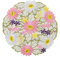 2 bestickte Tischsets, europäische Blume, Spitzendeckchen, Vasenmatte für Küche, Esszimmer, Hochzeit, Party, Dekoration (bunte Gänseblümchen, rund)
