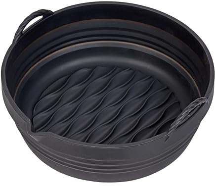 Tala Round Silicone Air Fryer Liner 21.5 dia. x 9cm- Non-Stick, Heat-Resistant, Easy to Clean - Perfect for Air Fryers, Collapsible and Space Saving- Comes With Pouring Lip