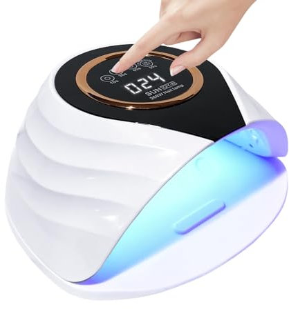 UV LED Lámpara de Uñas, 268W Secador Rápido de Uñas con 66 LEDs Auto Sensor, Mango Portátil Secador de Uñas, 5 Ajustes de Temporizador, Mayor Espacio
