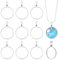 UNICRAFTALE 10 Stück Runde Lünettenanhänger Offener Rückseite Edelstahl Ringrahmen Anhänger Geometrische Rohlinge Charms Hohler Rahmen Anhänger Für Ohrringe Halsketten Armbänder Schmuckherstellung