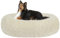HMTOPE Orthopädisches Hundebett rund Hundekissen Hundesofa Katzenbett Donut Kuscheliges Hundekorb Waschbar, 80 cm Ø, Beige