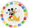 Stor Mickey Mouse Kinderteller, Bunter Esslernteller Kinder, BPA frei & Mehrweg, Snackteller, Campingteller für Kleinkinder, Baby Beikost Teller, Breiteller, Frühstücksteller für Jungen Babyteller