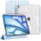 ZKTUYU Funda híbrida para iPad Air de 13 pulgadas 2025 (M3)/2024 (M2) con soporte para bolígrafo, funda protectora magnética extraíble, funda de soporte triple carcasa trasera transparente (azul cielo