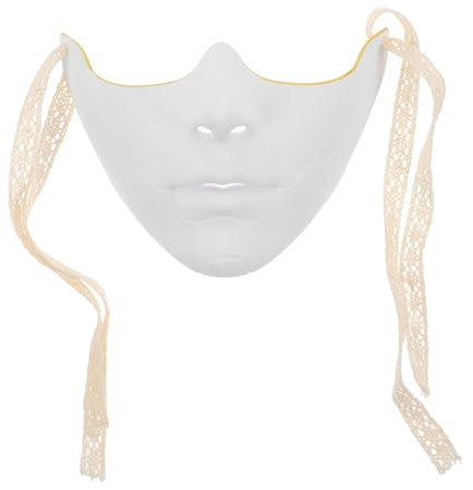 Healeved Untere Gesichtsmaske Halloween-masken Für Männer Kostüm Maske Cosplay-maske Gruselmasken Für Erwachsene Halbmaske Halloween Plastik Weiß