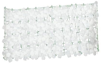 Toyvian 1 Rolle Simulation Blumenzaun Sichtschutz Simulierter Pflanzenzaun Maschendrahtzaun Ornament Grüne Ranken Außenzaun Künstliche Gartenornamente Outdoor Weiß Hochdruck