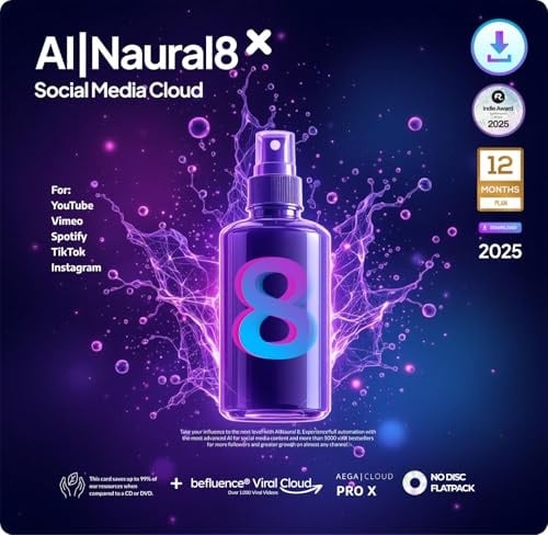 AI|Naural 8 PRO X Professional Edition, KI-gestützte Social-Media-Automatisierung, Cloud-basierte Content-Erstellung für TikTok, Instagram, YouTube
