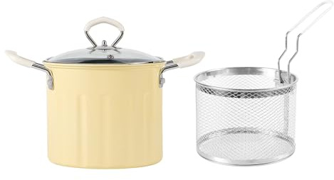 Piccoli Pentole Con Cestello E Filtro Olio Non Stick Pentole Per Patatine Fritte Francesi Maniglie Ergonomiche Pentole