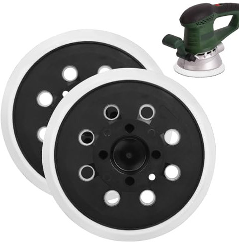 BigKing Plaque abrasive de ø 125 mm plateau de 8 trous, disques abrasifs auto-adhésifs en polyuréthane PU et nylon pour Bosch PEX 300 AE et PEX 400 AE Ponceuse (8+4+4 trous)