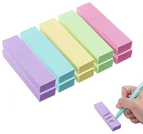 AZWOOD Bunte Haftnotizen 70x20mm, 1000 Stück Selbstklebende Notizzettel, Helle Sticky Notes, Farbige Klebezettel Zum Beschriften, Markieren, Organisieren für Büro, Zuhause, Schule, Studium