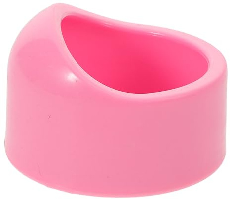 OUNONA Gamelle Ronde Stable en Plastique pour Gerbils et Cochons d'Inde, Bol Alimentaire Eau Anti-Renversement Couleur Rose pour Petits Animaux
