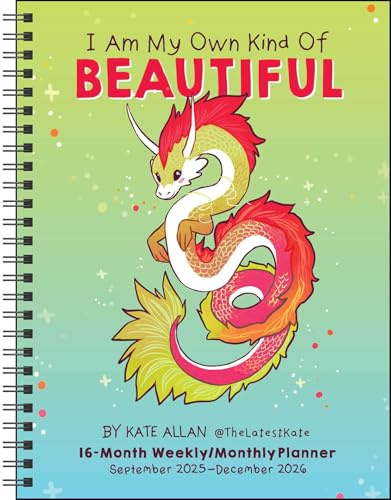 I Am My Own Kind of Beautiful 16-Month 2025-2026 Weekly/Monthly Planner Calendar