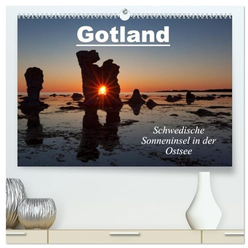 Gotland - Sonneninsel in der Ostsee (hochwertiger Premium Wandkalender 2026 DIN A2 quer), Kunstdruck in Hochglanz: Insel Gotland - die Perle Schwedens (CALVENDO Orte)