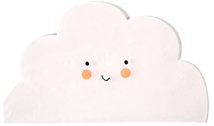 Serviette in Wolkenform.