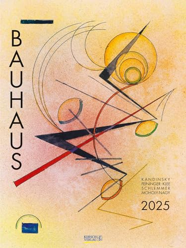 Bauhaus 2025: Großer Kunstkalender. Hochwertiger Wandkalender mit Meisterwerken des Bauhaus Stils. Kunst Gallery Format: 48 x 64 cm.