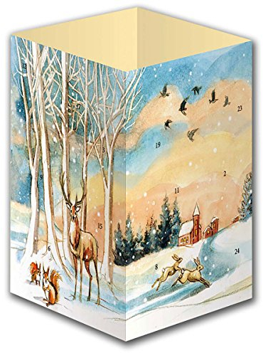 Weihnachtlich glänzet der Wald. Ein Windlicht-Adventskalender mit 24 Türchen (Adventskalender für Erwachsene: Windlicht mit 24 Türchen, Band 2)