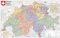 Schweiz Postleitzahlen Wandkarte/Poster NEUE AUFLAGE Yellow