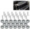 EZAUTOWRAP 20 Stück Billet Aluminium Kotflügel Stoßstange Unterlegscheibenbolzen Motor Bay Screw Dress Up Kit JDM M6 x 15 mm 6061 T6 Grade gunmetal