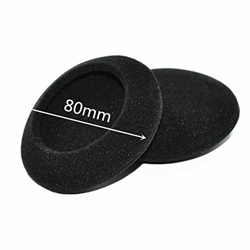 YunYiYi 5 Paar Schaumstoff-Ersatz-Ohrpolster für Kopfhörer aller Marken (80 mm)