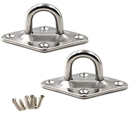 M10 Augplatte 304 Edelstahl Haken Wandmontage Haken Packung mit 2 (Schrauben enthalten)