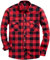 siliteelon Flannel Shirt Men Cotton Red Black Checked Shirt Men's Long Sleeve Regular fit Casual Plaid Shirt Lumberjack,L-Tall