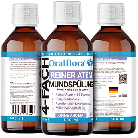3x Hocheffektive Mundspülung 500ml mit Chlordioxid CDL - frischer Atem 24h - Mundwasser