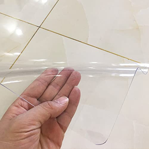 Klare Bodenschutzmatte,PVC-Stuhlmatte,rutschfeste Bürostuhl Unterlage,Rechteckige Bodenschutzmatten,leicht zu Reinigen,für Hartholz-und Fliesenböden,Mehrere Größen (50x50cm/19.7x19.7in)